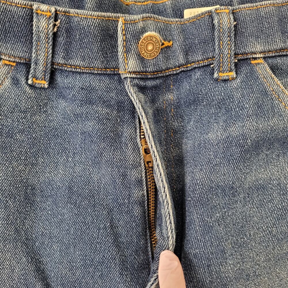 Vintage LEVIS 547 Jeans 34x25 Faded Whiskered Blue-Tab - Picture 8 of 16